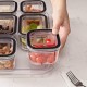 Porsima Azza Maxi 13 Piece Storage Set with Vacuum Lid for Snacks and Breakfast Black