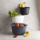 Porsima ORG-173 Preparation Set Strainer Set Mixing Bowl Strainer Bowl Set Plastic Bowl Set