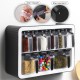 Porsima Stand Spice Jar Set with Spoon and Lid Black and White 9-Piece Porsima Stand Spice Jar Set with Spoon and Lid Black and White 9-Piece