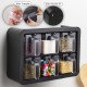 Porsima Set of 6 Spice Jars with Stand, Self-Adhesive Spice Set with Spoon and Lid, Black Porsima Set of 6 Spice Jars with Stand, Self-Adhesive Spice Set with Spoon and Lid, Black