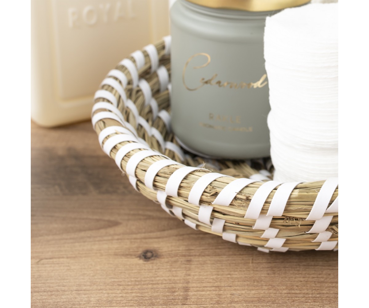 Porsima 15294 Wicker Basket - White