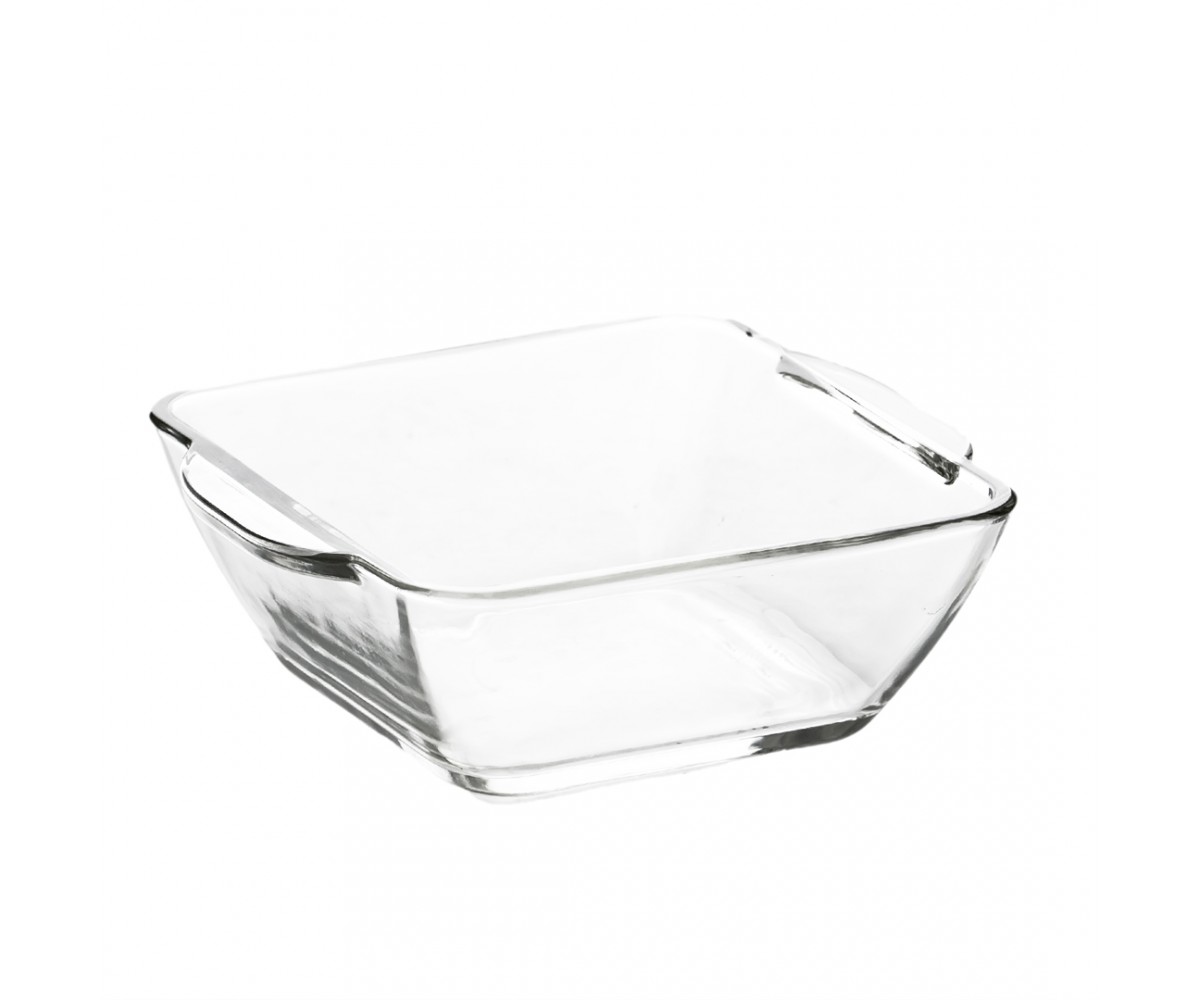 Porsima SQR-2000 6 Piece Glass Bowl Square Set 140 mL - Glass Bowl for Sauce, Breakfast, Ice Cream and Snacks