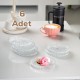 Porsima Alya Patterned Upright Plate - 6 Piece Glass Presentation Cake Cookie Cake Catering Serving Plate - 12 cm