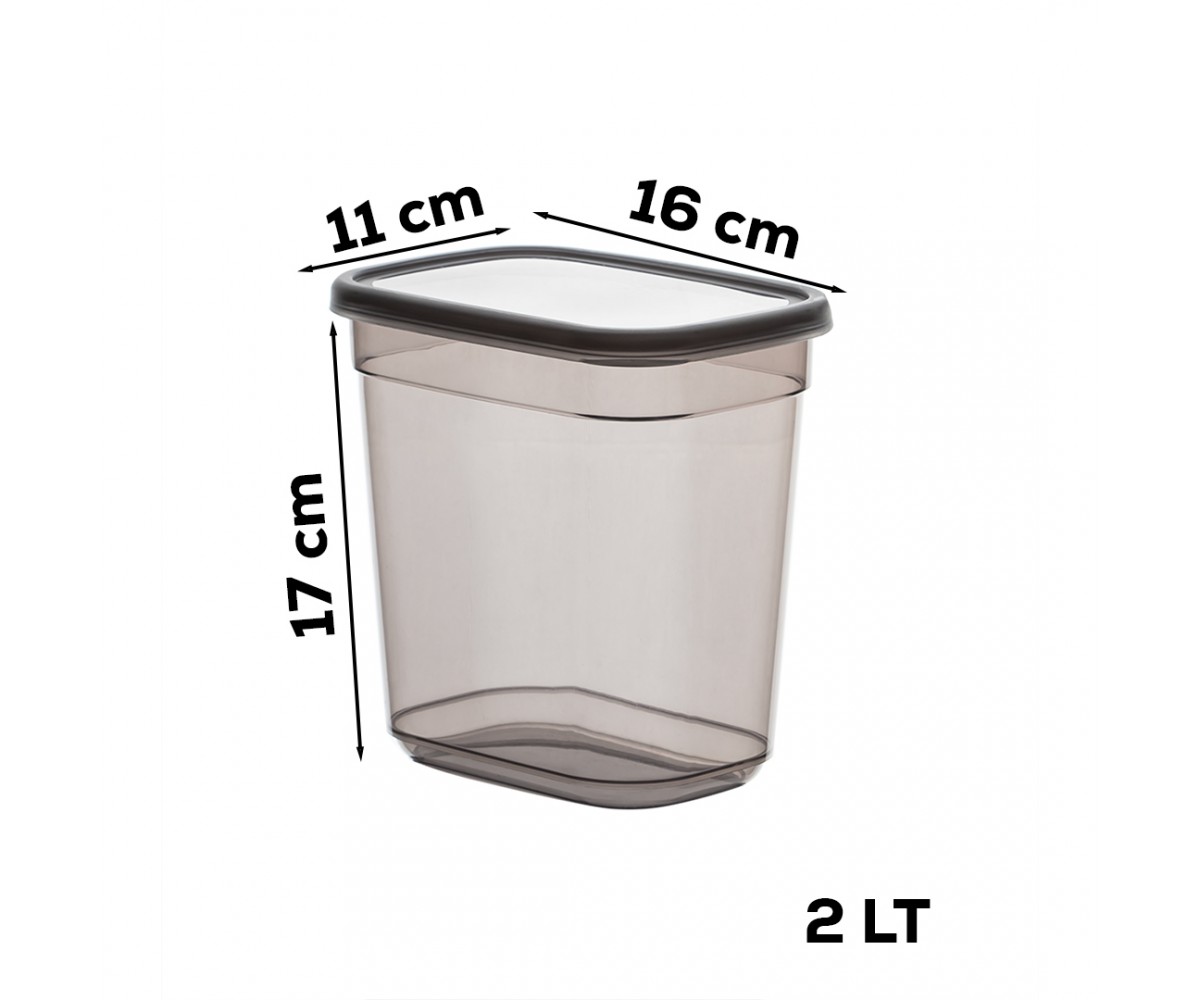 Porsima 1029 2 Li Labeled Sliding Lid Detergent Box Tablet Powder Detergent Storage Container - 2 Lt