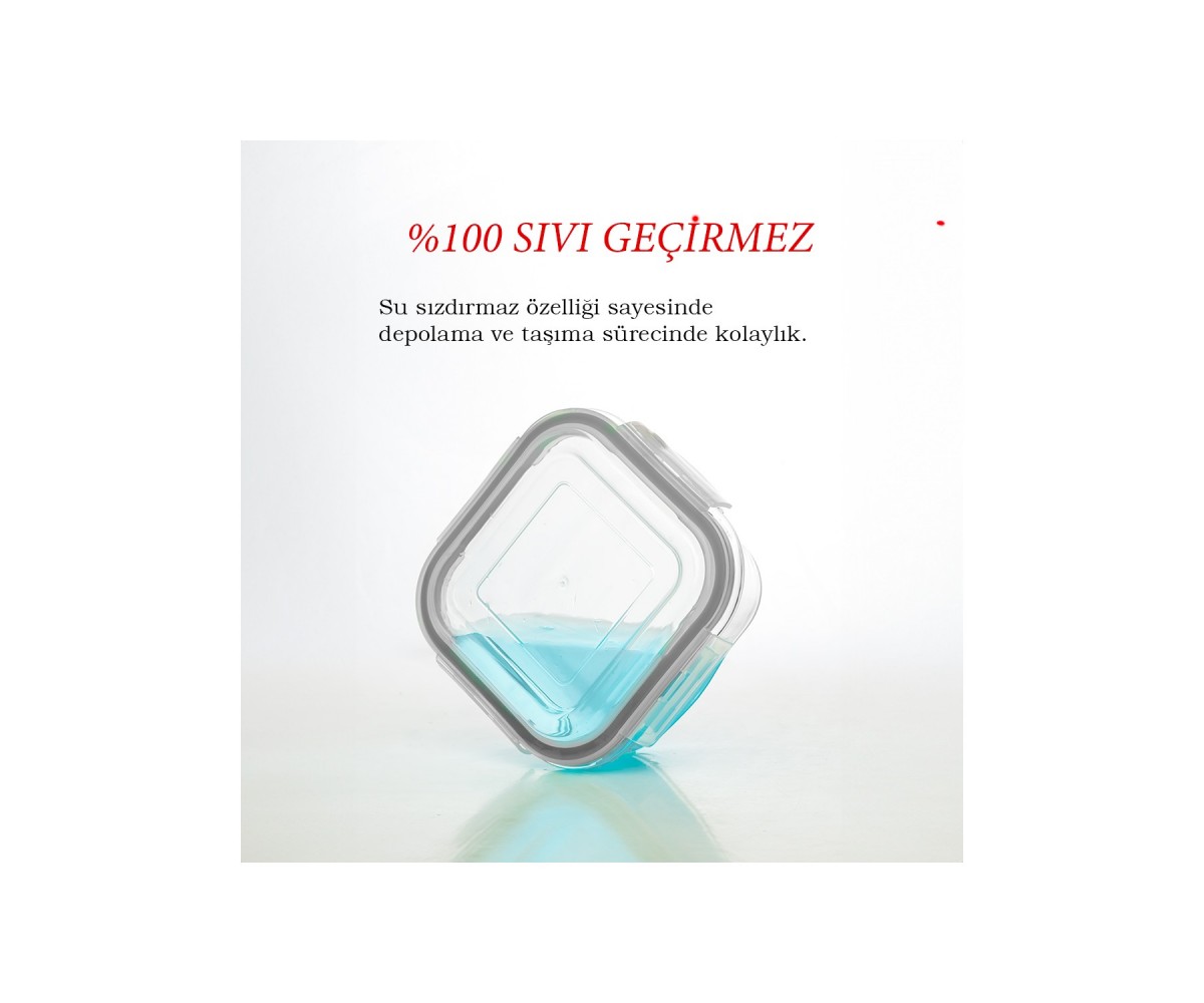 Porsima Porcelain Multi-Purpose Glass 6-Piece Food Storage Container Set with Lockable Leakproof Lid Porsima Porcelain Multi-Purpose Glass 6-Piece Food Storage Container Set with Lockable Leakproof Lid