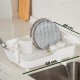 Porsima AKL-060 White Luxury Plate Rack Dish Rack-Dish Basket with Directional Water Flow Channel-With Cutlery