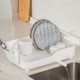 Porsima AKL-060 White Luxury Plate Rack Dish Rack-Dish Basket with Directional Water Flow Channel-With Cutlery