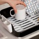 Porsima AKL-060 Black Luxury Plate Rack Dish Rack-Dish Basket with Directional Water Flow Channel-With Cutlery