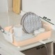 Porsima AKL-060 Beige Luxury Plate Rack Dish Rack-Dish Basket with Directional Water Flow Channel-With Cutlery