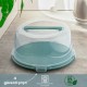 Porsima 1093 Dark Green Round Cake Pastry Storage Container - Carrying Jar with Locked Lid 25 cm Porsima 1093 Dark Green Round Cake Pastry Storage Container - Carrying Jar with Locked Lid 25 cm