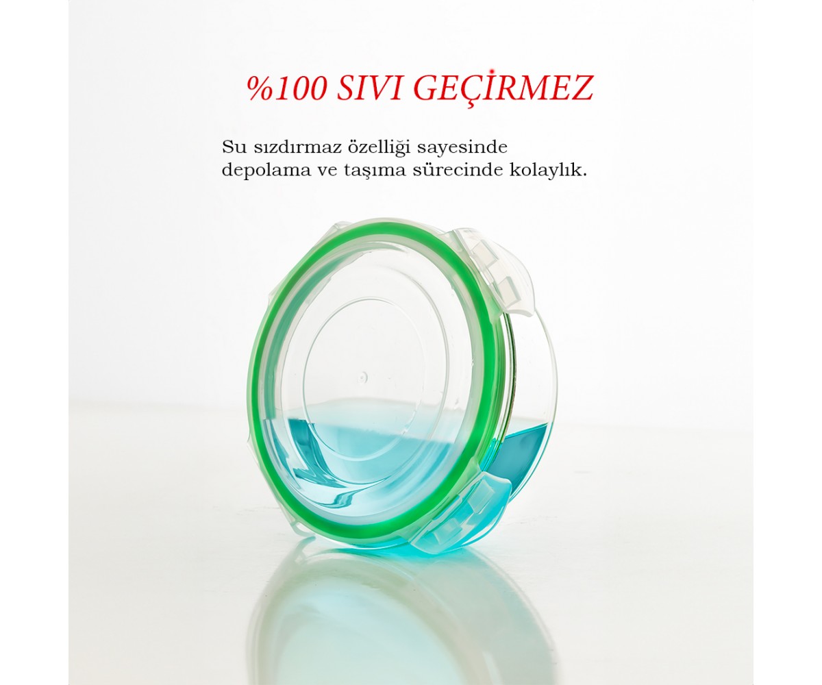 Porsima 950 Ml Glass Storage Container - Green